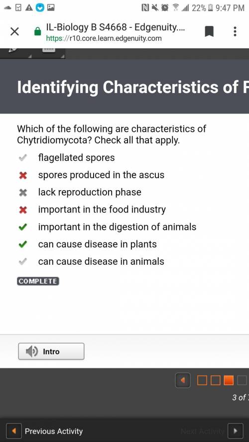 Which of the following are characteristics of chytridiomycota?  mark all that apply.(there are 4 tha