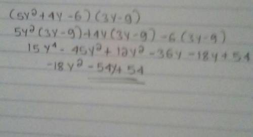 (5y² +4y -6)(3y - 9)