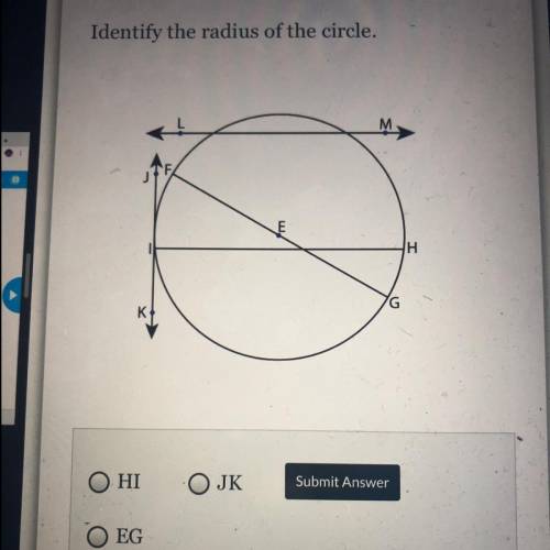 Identify the radius of the circle.
Help ASAP pls!!!
*its hw*!
