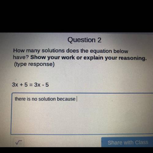 Help me with this answer I know there is no solution I just wanna know why