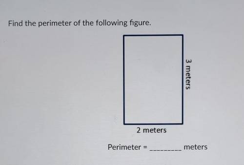 Find the perimeter of the following figure. ​
